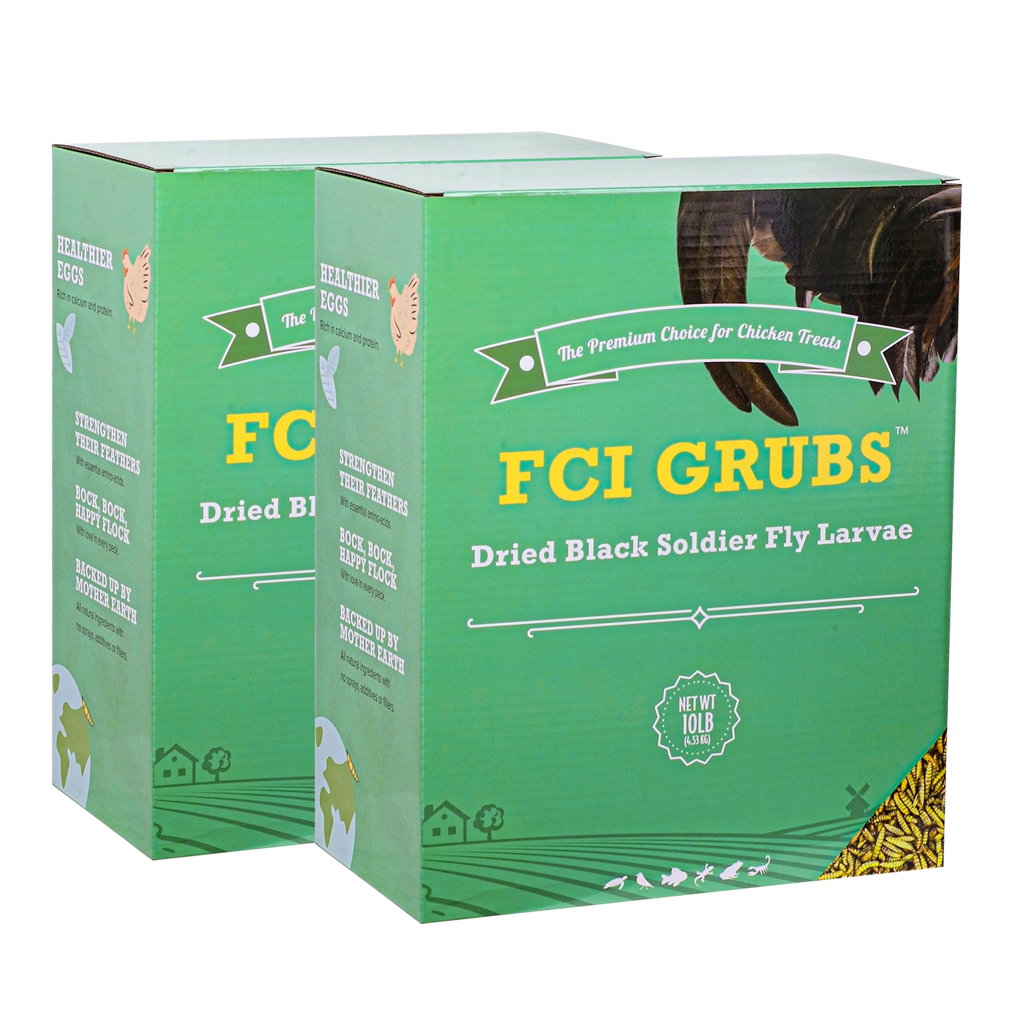 FCI GRUBS 20LB Dried Black Soldier Fly Larvae for Chickens, Birds and Small Pets, High in Calcium