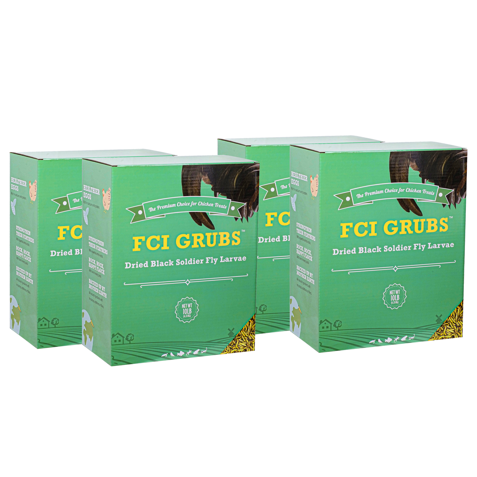 FCI GRUBS 40LB Dried Black Soldier Fly Larvae for Chickens, Birds and Small Pets, High in Calcium